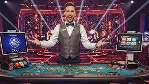 Speed Blackjack live dealer studio on dominobet asia with multiple camera angles